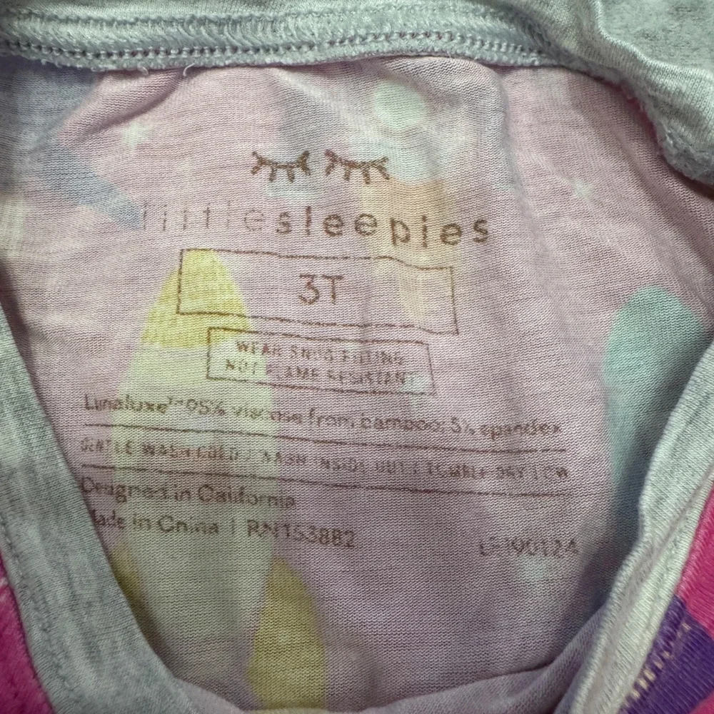 Little Sleepies 3T Pink Rocket Ship Bamboo Viscose Pajama Set Lunaluxe Space